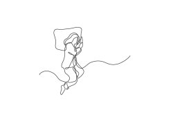 Illustration d&#039;une femme qui dort